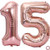 Juland Rose Gold Number Balloons XXL Giant Foil Birthday Balloon Large Foil Mylar Balloons 40 Inch Giant Jumbo Number Balloons for Birthday Party Decorations  15