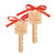 LEJHOME 2 Pcs Our First Christmas in Our New Home Key Wood Christmas Ornament 2019 Christmas Gift for Housewarming and Holiday Decoration