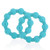 Nuby Silicone Teether Ring, 2 Pack, 3M+, Colors May Vary, Multi