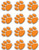 Teacher Created Resources Mini Accents, Orange Paw Prints (5122)