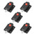 uxcell Door Bolt Lock, 2-inch ABS Sliding Barrel Keyless Latch with Switch Button, 5 Pcs Black