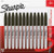 Sharpie Permanent Markers, Fine Point, Black, 12 Count