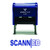 Designer SCANNED Office Self-Inking Office Rubber Stamp (Blue) - M
