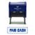 PAID CASH Self-Inking Office Rubber Stamp (Blue) - Medium
