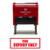 FOR DEPOSIT ONLY w/Border Self-Inking Office Rubber Stamp (Red) - Medium