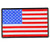Hot Leathers American Flag Reflective Patch (6" Width x 4" Height)