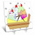 3dRose dc_44801_1 Banana Spilt Ice Cream Dish-Desk Clock, 6 by 6-Inch