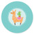 Whole Llama Fun - Llama Fiesta Baby Shower or Birthday Party Circle Sticker Labels - 24 Count
