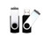 USB Flash Drive 32GB 2 Pack USB 2.0 Thumb Drive Jump Drive Bulk Memory Sticks Zip Drives Swivel Keychain Design, Black