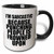 3dRose 163818_4 I'm I'm Sarcastic Because Punching People Is Frowned Upon Two Tone Mug, 11 oz, Black