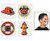 Fun Express Firefighter Tattoos (216 Count) | Party Favor Pack