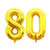 GOER 42 Inch Gold Number 80 Balloon,Jumbo Foil Helium Balloons for 80th Birthday Party Decorations and 80th Anniversary Event