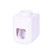 Happy reunion toothpaste dispenser 1 Pc automatic toothpaste squeezer ABS automatic toothpaste dispenser Self Adhesive Wall Mount Stand Dust-proof Toothpaste Squeezer Kit for Washroom Bathroom (White)
