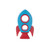 Manhattan Toy Space Themed Rocket Silicone Teether