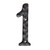 NACH, JS-RUSTICNUMBER Rustic Hammered Solid Cast Iron House Numbers, #1, Black, 5.5 Inches