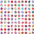 100 Pieces Creative Push Pins National Flag Thumb Tacks Country Map Push Pins for Bulletin Board, Map, Office