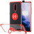 Ownest Compatible with OnePlus 7 Pro Case with Built-in 360 Rotatable Ring Kickstand Fit Magnetic Car Mount and Clear Soft Slim TPU Protective for OnePlus 7 Pro(6.7 inch)-Red