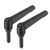 uxcell M8 x 32mm Handle Adjustable Clamping Lever Thread Push Button Ratchet Male Threaded Stud 2 Pcs