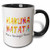 3dRose 193344_4 Hakuna Matata What A Wonderful Phrase Two Tone Mug, 11 oz, Black