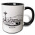 3dRose 14268_4 Seattle, WA Ferry and Space Needle-Two Tone Black Mug, 11-Ounce, Multicolored