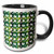 3dRose 219074_4 Mug 11 oz Black/White/Green