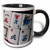 3dRose 12772_4 Luv Mah Jongg - Two Tone Black Mug, 11 oz, Multicolor