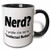 3dRose 193433_4 Nerd Intellectual Badass Two Tone Mug, 11 oz, Black