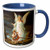 3dRose 4668_6 Guardian Angel - Two Tone Blue Mug, 11 oz, Multicolor