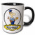 3dRose 103454_4 Funny Worlds Greatest Policeman Occupation Job Cartoon Two tone black mug, 11 oz, White