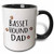 3dRose 153855_4 Basset Hound Dog Dad Mug, 11 oz, Black