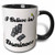 3dRose 105113_4 I I Believe In Dominoes Two Tone Black Mug 11 oz White
