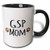 3dRose 154132_4 GSP Dog Mom Mug, 11 oz, Black