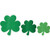 St. Patrick's Day Mini Glitter Paper Assorted Shamrock Cutouts, 6 Pk. | Party Decoration