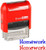Homework - ExcelMark Self-Inking Two-Color Rubber Teacher Stamp - Perfect for Grading Homework - Red and Blue Ink
