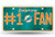 NFL Miami Dolphins #1 Fan Metal License Plate Tag