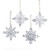 Kurt Adler Snowflake Christmas Ornaments 4 Assorted