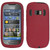 Amzer Silicone Skin Jelly Case for Nokia C7 - Maroon Red
