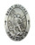 Religious Car Accessories Pewter Patron Saint Michael Pray for Us Oval Auto Visor Clip, 2 Inch