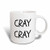 3dRose 180097_2 Cray Black Letters On White Background Ceramic Mug, 15 oz, Multicolor