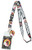 Marvel Deadpool Chibi Lanyard ID Holder with Unicorn and Rainbow Rubber Charm Pendant and Collectible Sticker