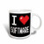 3dRose Geeky Old School Pixelated Pixels 8-Bit I Heart I Love Software Ceramic Mug, 11-Ounce