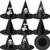 Boao 8 Pieces Halloween Witch Hat Witch Costume, Halloween Cosplay Witch Wizard Hat Party Costume Accessory