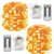 CAMKONG 2x100Led Fairy String Lights Battery Operated with Remote Control Timer Waterproof Copper Wire Twinkle String Lights for Bedroom Parties Wedding Decor Warm White