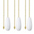 Ceiling Fan Chain Pulls White Wooden Pull Chain Extension for Ceiling Light Fan Chain 3 Pack