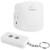 DEWENWILS Remote Control Outlet, Wireless Remote Light Switch, 15A/1875W, 100 FT Range, Programmable, Low Profile Side Plug, White (1 Remote + 1 Outlet Set)