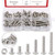 Hilitchi 180-Piece [M4] Stainless Steel Hex Socket Button Head Cap Bolts Screws Nuts Assortment Kit (M4)