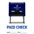 PAID CHECK w/DATE CK# Line Self Inking Rubber Stamp (Blue Ink) Large