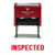 Basic INSPECTED Self Inking Rubber Stamp (Red Ink) Large