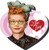 Aquarius I Love Lucy Heart Funky Chunky Magnet