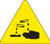 Brady 60184 Pressure Sensitive Vinyl Warning Labels , Black On Yellow,  1/2" Height x 1/2" Width,  Pictogram "Acid"  (10 Labels per Package)